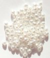 100 4mm Faceted White Pearl Firepolish Beads